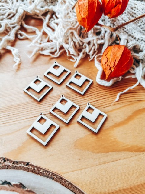 Baza do kolczyków (6szt) - Romb 02 - kolczyki