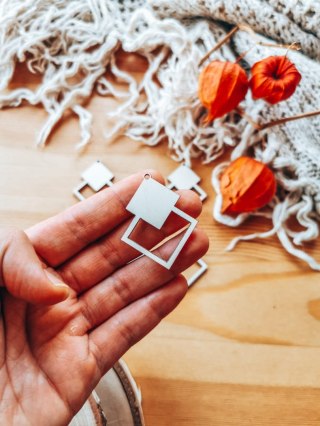 Baza do kolczyków (6szt) - Romb 04 - kolczyki