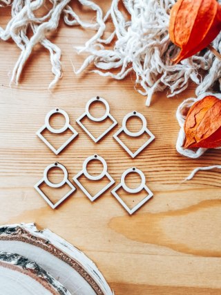 Baza do kolczyków (6szt) - Romb 05 - kolczyki