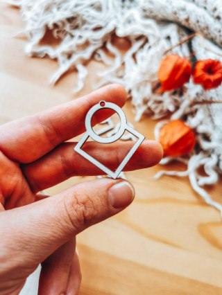 Baza do kolczyków (6szt) - Romb 05 - kolczyki