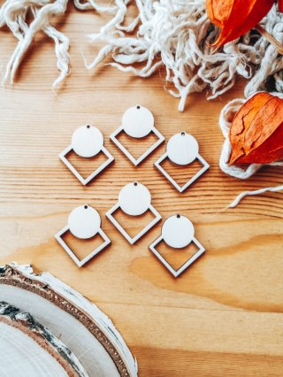 Baza do kolczyków (6szt) - Romb 06 - kolczyki