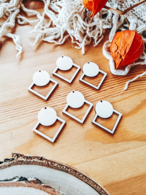 Baza do kolczyków (6szt) - Romb 06 - kolczyki