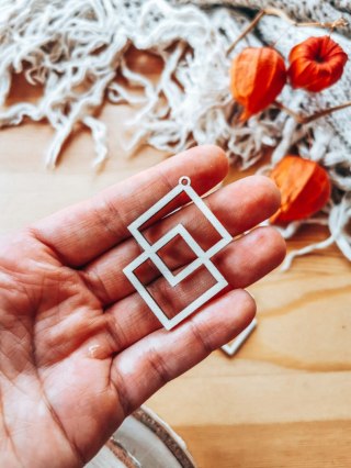 Baza do kolczyków (6szt) - Romb 07 - kolczyki