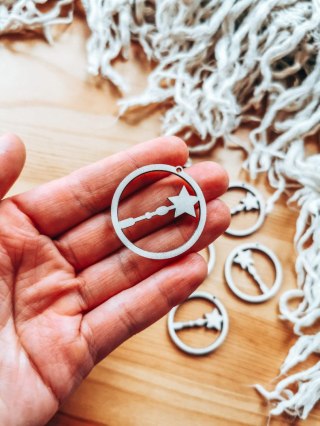 Baza do kolczyków (6szt) - Wróżka 05 (różdżka) - kolczyki