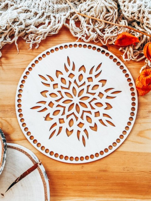 Baza do koszyka (10 wzorów) 1szt - ażurowa mandala 01 (podstawka, koszyk, taca)