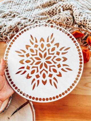 Baza do koszyka (10 wzorów) 1szt - ażurowa mandala 01 (podstawka, koszyk, taca)