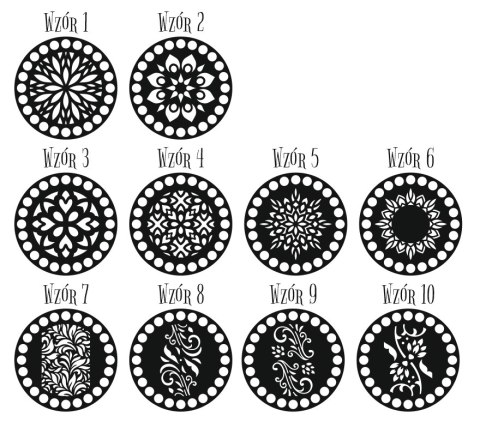 Baza do koszyka (10 wzorów) 2szt dno+wieczko - ażurowa mandala 01 (20+18cm, 30+28cm, 39+37cm) (podstawka, koszyk, taca)