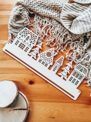 Baza do makramy - Domki świąteczne - baza do makatki - - - (kamieniczki, miasteczko świętego mikołaja, zimowe kamienice)