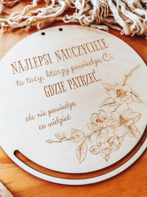 Baza do makramy - KWIATY - Sentencja na Dzień Nauczyciela