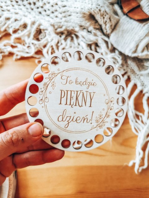 Baza do podstawki, tacy, koszyka (2szt) - Kawka najlepszej nauczycielki + piękny dzień (podstawka na kubek, koszyk, taca)