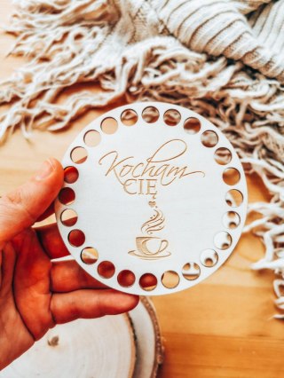 Baza do podstawki, tacy, koszyka (2szt) - Kocham Cię filiżanka (podstawka na kubek, koszyk, taca)