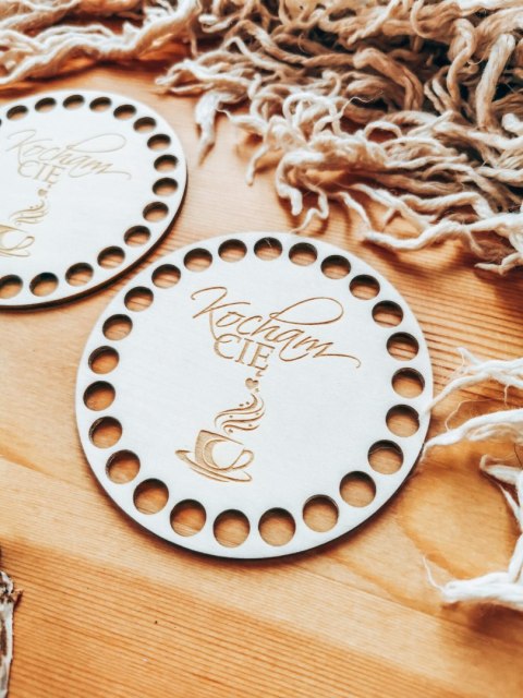 Baza do podstawki, tacy, koszyka (2szt) - Kocham Cię filiżanka (podstawka na kubek, koszyk, taca)