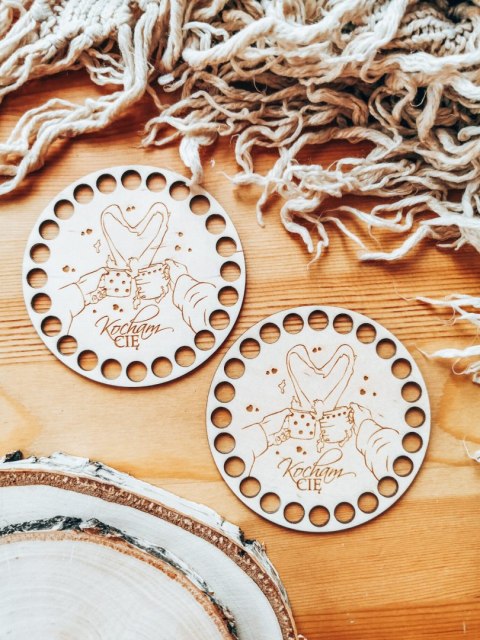 Baza do podstawki, tacy, koszyka (2szt) - Kocham Cię toast (podstawka na kubek, koszyk, taca)