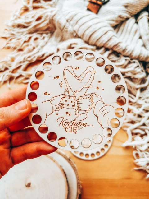 Baza do podstawki, tacy, koszyka (2szt) - Kocham Cię toast (podstawka na kubek, koszyk, taca)