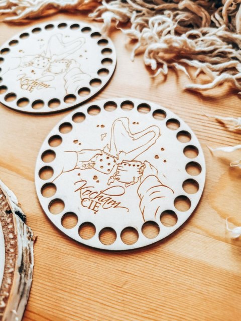 Baza do podstawki, tacy, koszyka (2szt) - Kocham Cię toast (podstawka na kubek, koszyk, taca)