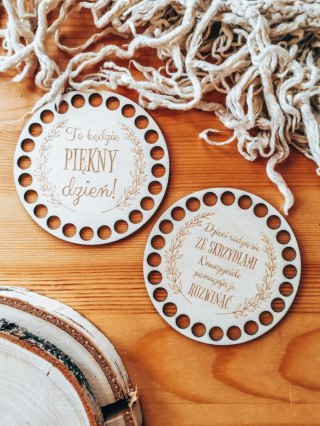 Baza do podstawki, tacy, koszyka (2szt) - dzieci rodzą się ze skrzydłami + piękny dzień (podstawka na kubek, koszyk, taca, naucz