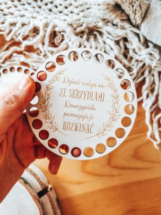 Baza do podstawki, tacy, koszyka (2szt) - dzieci rodzą się ze skrzydłami + piękny dzień (podstawka na kubek, koszyk, taca, naucz