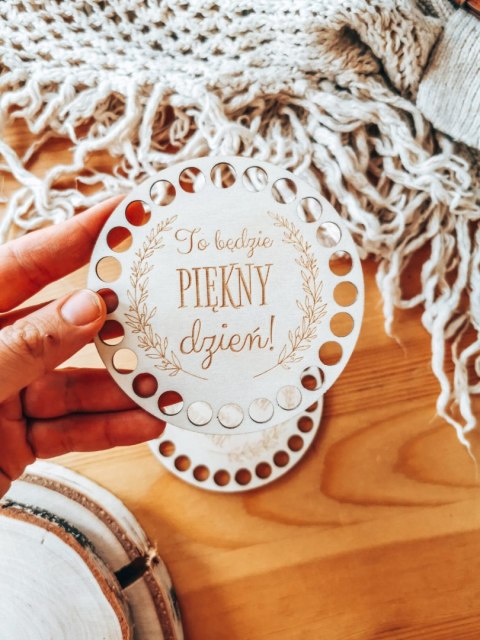 Baza do podstawki, tacy, koszyka (2szt) - dzieci rodzą się ze skrzydłami + piękny dzień (podstawka na kubek, koszyk, taca, naucz