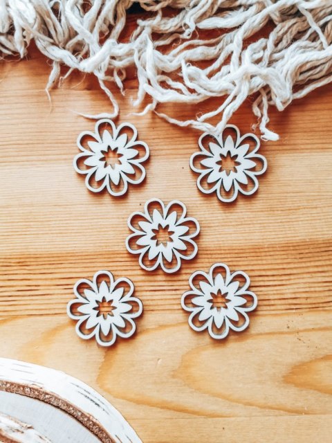 Baza do zawieszki - kwiatek 01 (5szt) 4-5cm - baza do bombki, breloczka - - - (breloka breloczek Gwiazdka Boże Narodzenie bombka