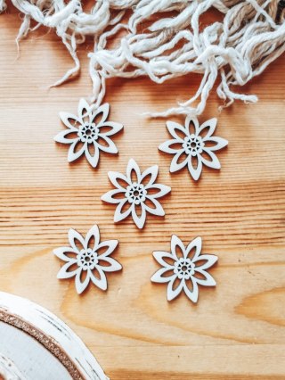 Baza do zawieszki - kwiatek 02 (5szt) 4-5cm - baza do bombki, breloczka - - - (breloka breloczek Gwiazdka Boże Narodzenie bombka