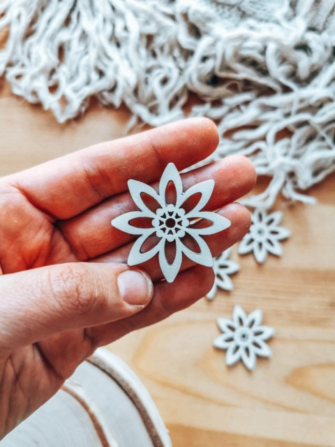 Baza do zawieszki - kwiatek 02 (5szt) 4-5cm - baza do bombki, breloczka - - - (breloka breloczek Gwiazdka Boże Narodzenie bombka