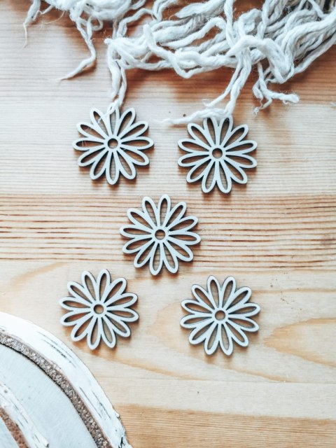 Baza do zawieszki - kwiatek 03 (5szt) 4-5cm - baza do bombki, breloczka - - - (breloka breloczek Gwiazdka Boże Narodzenie bombka