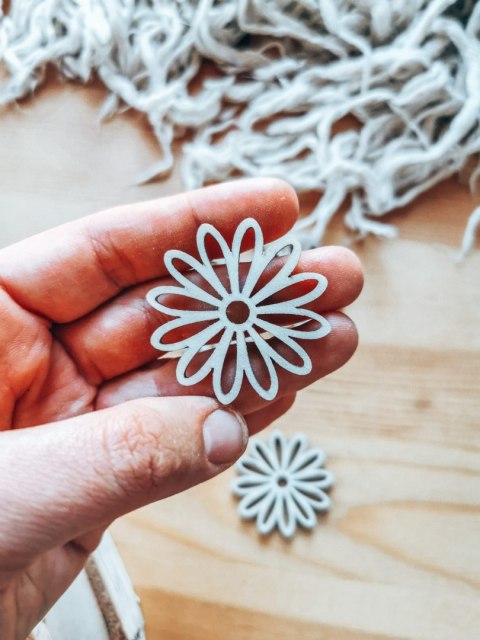 Baza do zawieszki - kwiatek 03 (5szt) 4-5cm - baza do bombki, breloczka - - - (breloka breloczek Gwiazdka Boże Narodzenie bombka