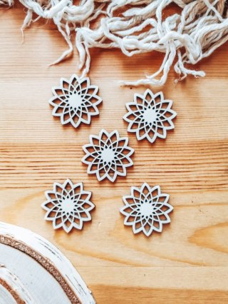 Baza do zawieszki - kwiatek 08 (5szt) 4-5cm - baza do bombki, breloczka - - - (breloka breloczek Gwiazdka Boże Narodzenie bombka