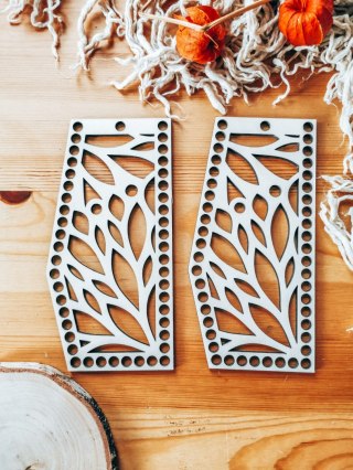 Boki do torebki 10x20cm 2szt - kuferek 04 - ażurowy (baza do torby, brzegi)