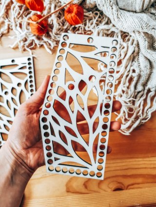 Boki do torebki 10x20cm 2szt - kuferek 04 - ażurowy (baza do torby, brzegi)