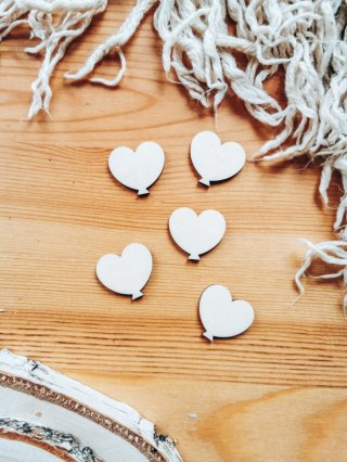 DEKOR balon serce 3-5cm (5szt) - wzór 1 (DK-037)