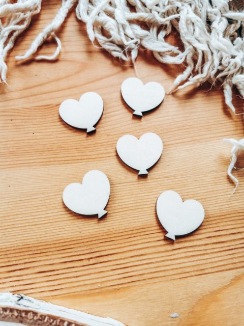 DEKOR balon serce 3-5cm (5szt) - wzór 1 (DK-037)