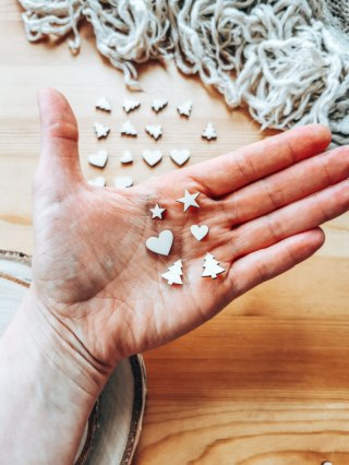 DEKOR choinka, gwiazdka, serce MIX losowy (30szt) - (DK-048) - - - ŚWIĄTECZNY MIX świąteczne konfeti