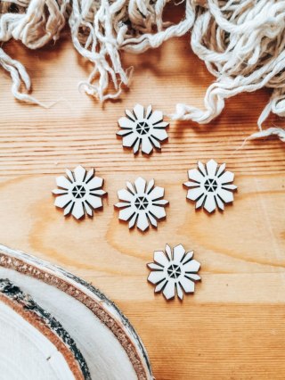 DEKOR śnieżynka 3-5cm (5szt) - wzór 6 (DK-045)