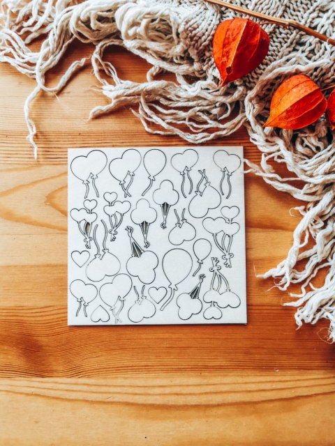 DEKOR - zestaw Balony (14,5cm x 14,5cm)