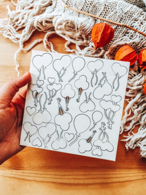 DEKOR - zestaw Balony (14,5cm x 14,5cm)