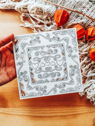 DEKOR - zestaw Ornamenty 01 (14,5cm x 14,5cm) narożniki, ozdobniki