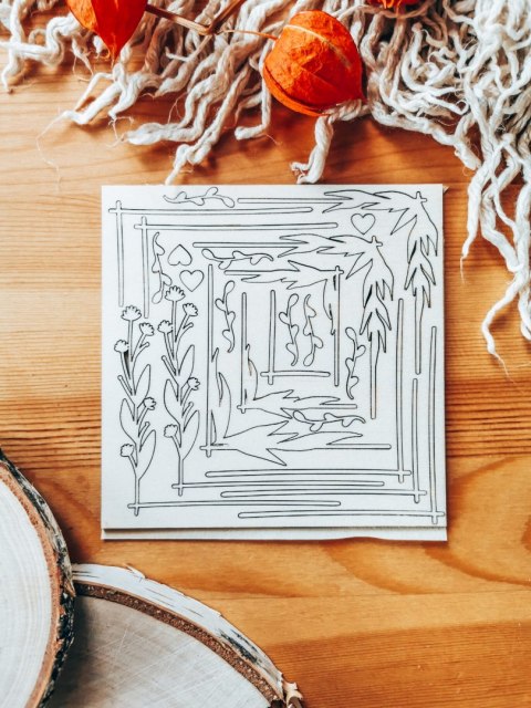 DEKOR - zestaw Ornamenty 02 (14,5cm x 14,5cm) narożniki, ozdobniki, kwiaty