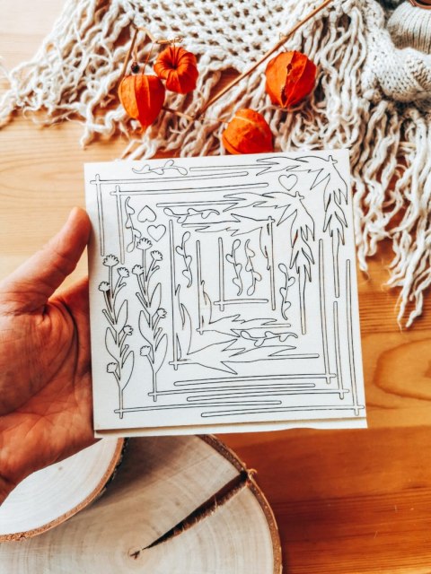 DEKOR - zestaw Ornamenty 02 (14,5cm x 14,5cm) narożniki, ozdobniki, kwiaty