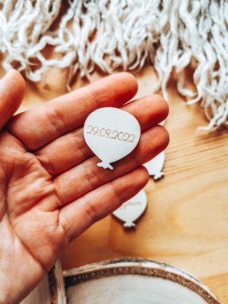 Dekory scrapki do metryczki - balon 3-5cm (1szt) (balonik)