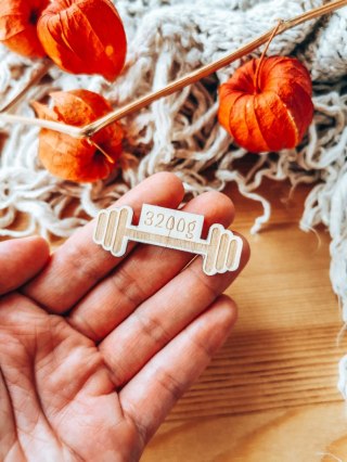 Dekory scrapki do metryczki - hantelek - metryczka