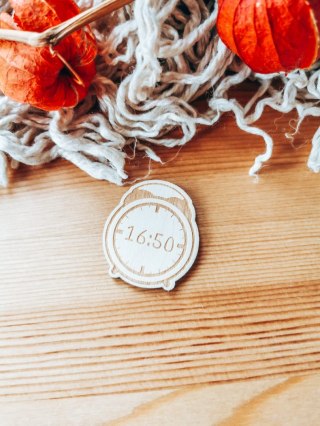 Dekory scrapki do metryczki - zegarek budzik - metryczka