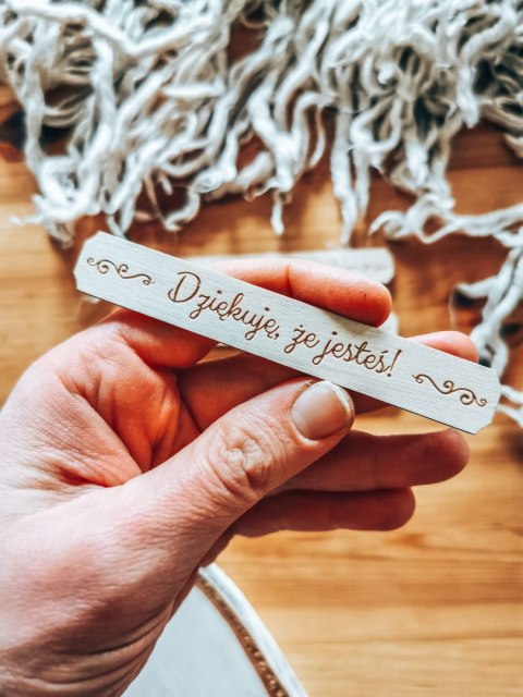 Dziękuję, że jesteś - TABLICZKA (4szt) 10cm/12cm/14cm (8 wzorów) - - - (na Walentynki Ślub Podziękowanie)