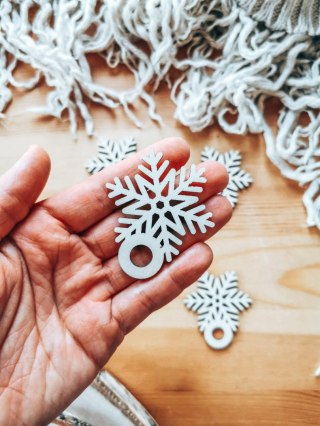 Gwiazda do choinki z makramy (5cm) (5szt) - wzór 08 - - - (gwiazdka gwiazdki na choinkę, baza do bombki bombka zawieszki zawiesz