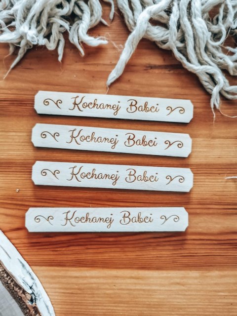 Kochanej Babci - TABLICZKA (4szt) 10cm/12cm/14cm - (8 wzorów) - - - (Dzień Babci i Dziadka Dla Dziadków)