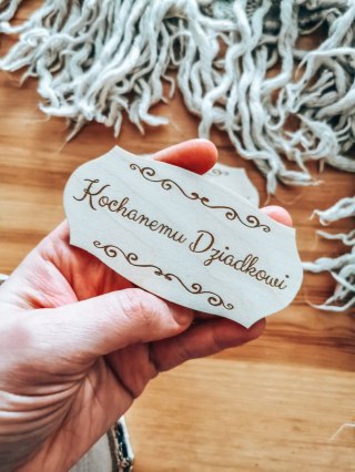 Kochanemu Dziadkowi - TABLICZKA (2szt) 10cm/12cm/14cm - - - (Dzień Babci Dziadka Dziadków)