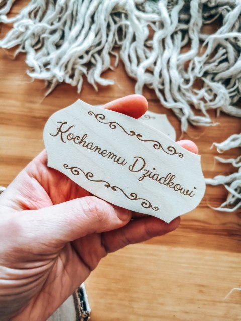 Kochanemu Dziadkowi - TABLICZKA (2szt) 10cm/12cm/14cm - - - (Dzień Babci Dziadka Dziadków)