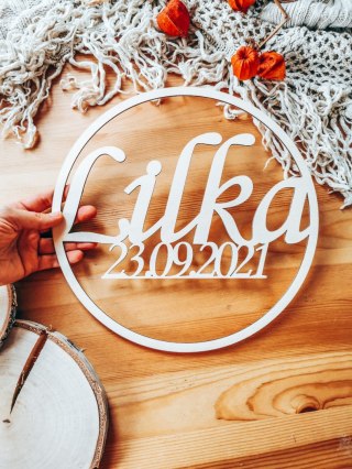 Koło z imieniem - proste bez ozdób - (obręcz imienna)
