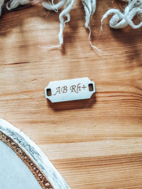 Łącznik do bransoletki /naszyjnika (1szt) - GRUPA KRWI - - - (bransoletka, naszyjnik, kolia, baza do kolii, Walentynki)