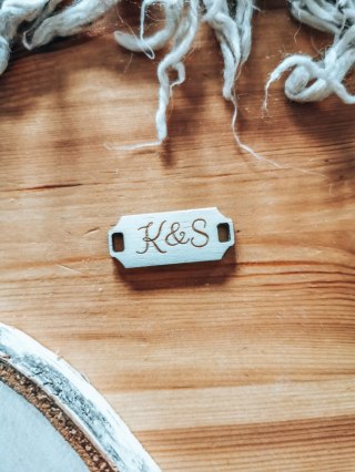 Łącznik do bransoletki /naszyjnika (1szt) - INICJAŁY - - - (bransoletka, naszyjnik, kolia, baza do kolii, Walentynki)